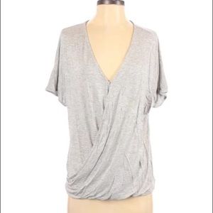 Matty M gray wrap tee